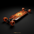 TITAN Off-Grid Longboard — Tiger Flame SWAG
