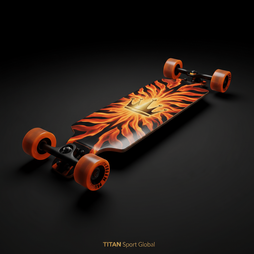 TITAN Off-Grid Longboard — Tiger Flame SWAG