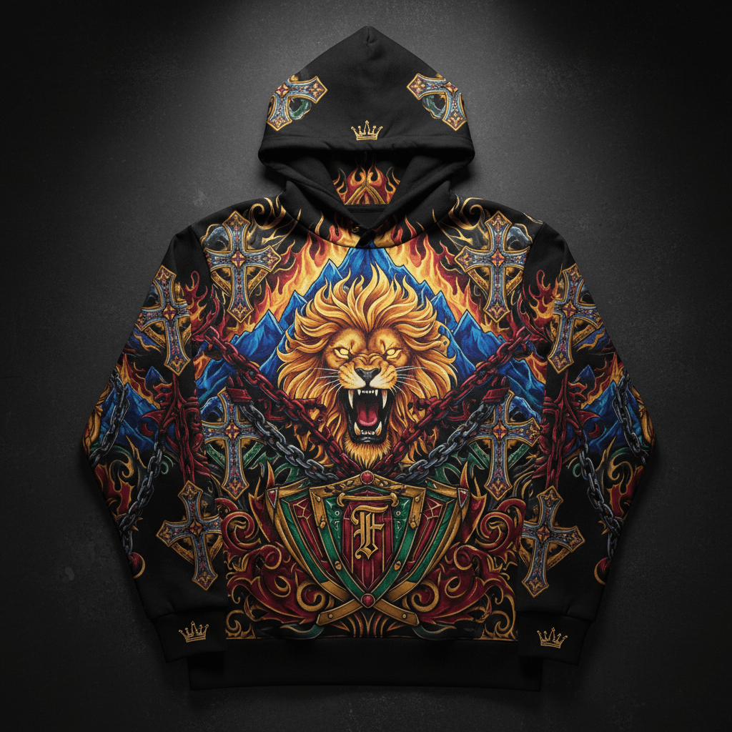 Unstoppable By Faith Men's Hoodie — TITAN Crown Edition tattoo artwork