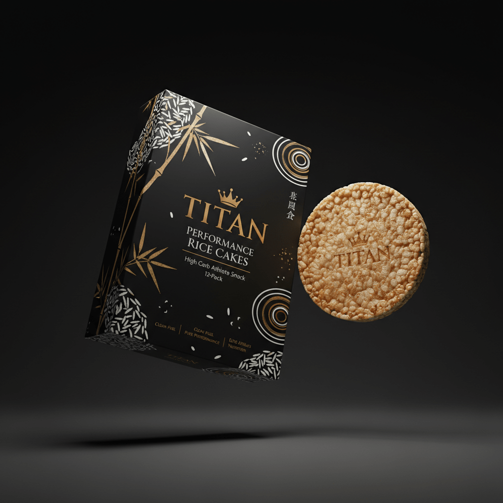 TITAN Rice Cakes High Carb Performance Snack 12-Pack Gluten Free