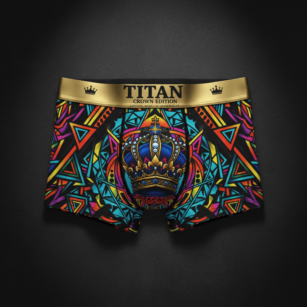 TITAN Men's Crown Geometric Boxer Briefs — Crown Edition