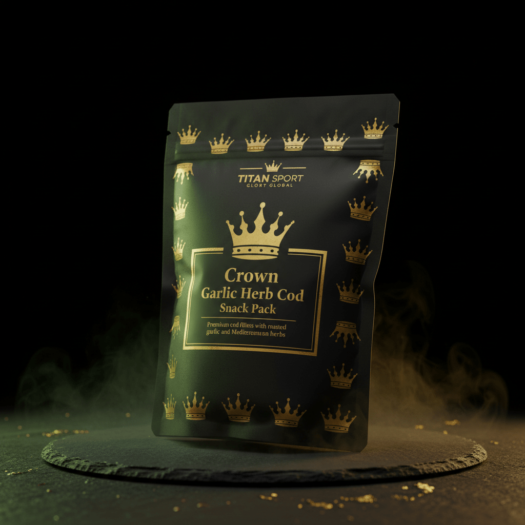 Crown Garlic Herb Cod Snack Pack - TITAN SPORT GLOBAL
