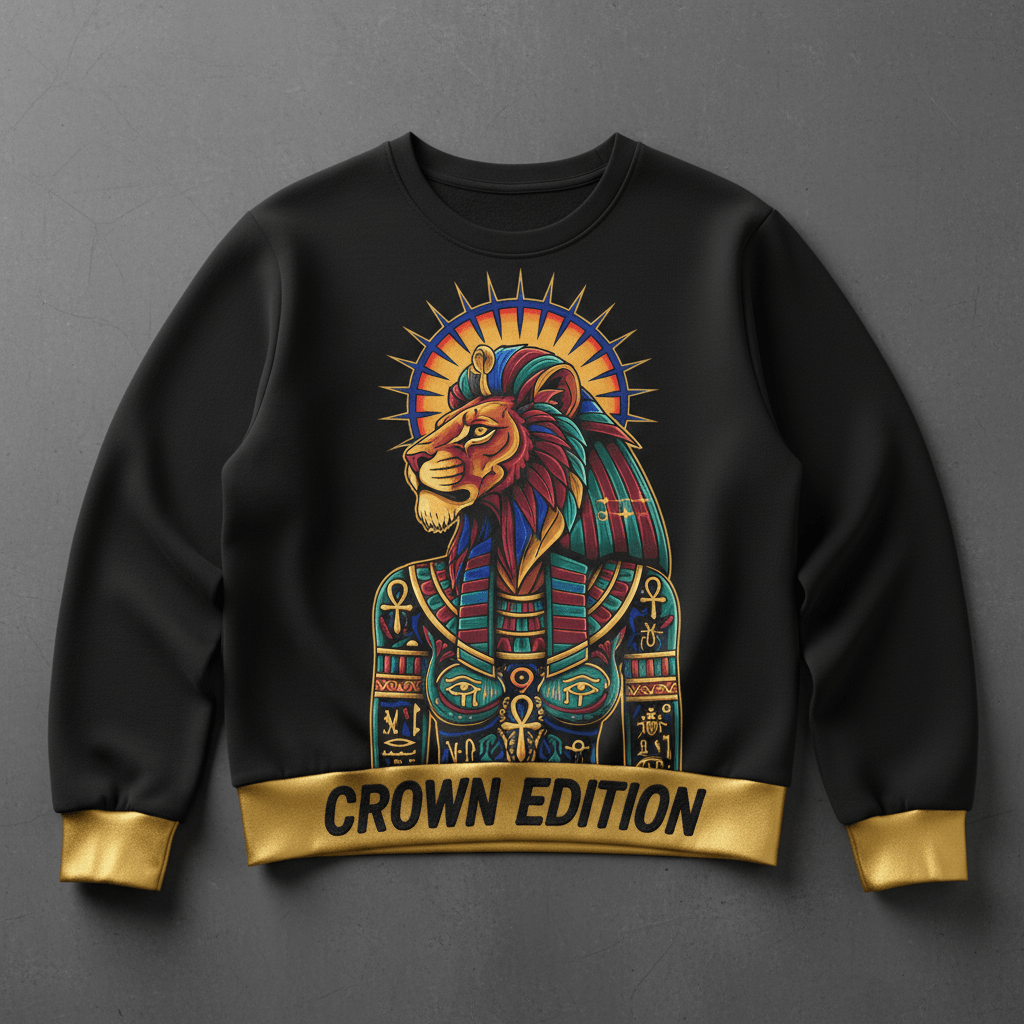 TITAN Women's Sekhmet Lioness Goddess Crewneck — Kemet Edition
