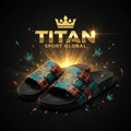 TITAN SPORT GLOBAL recovery slides with Aztec crown pattern