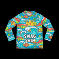 TITAN Kids Swim Rash Guard Ocean Crown Edition