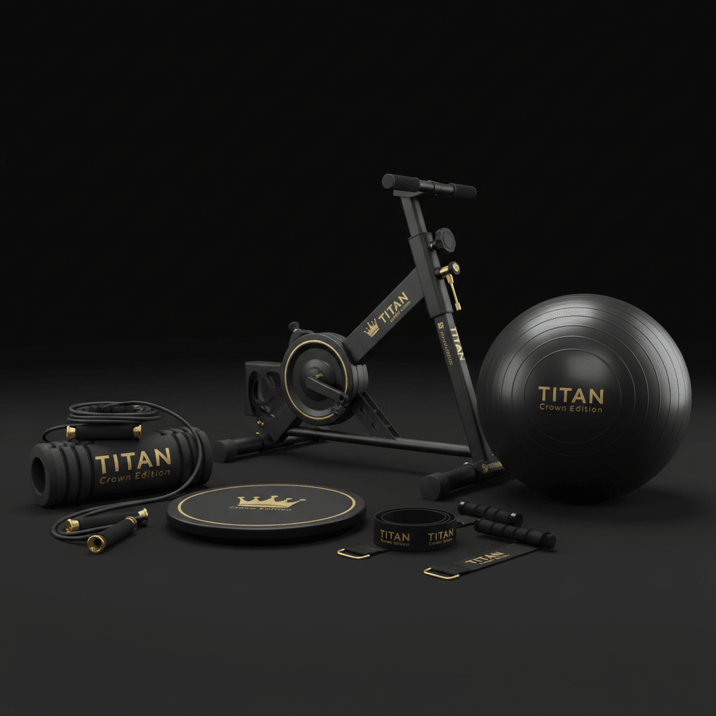 TITAN All-In-One Cyclist's Indoor Training Home Gym Kit — Crown Edition
