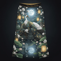 TITAN Goryeo Crane Women's Lounge Pants Crown Edition — crane in Goryeo court robes anime art on matte black