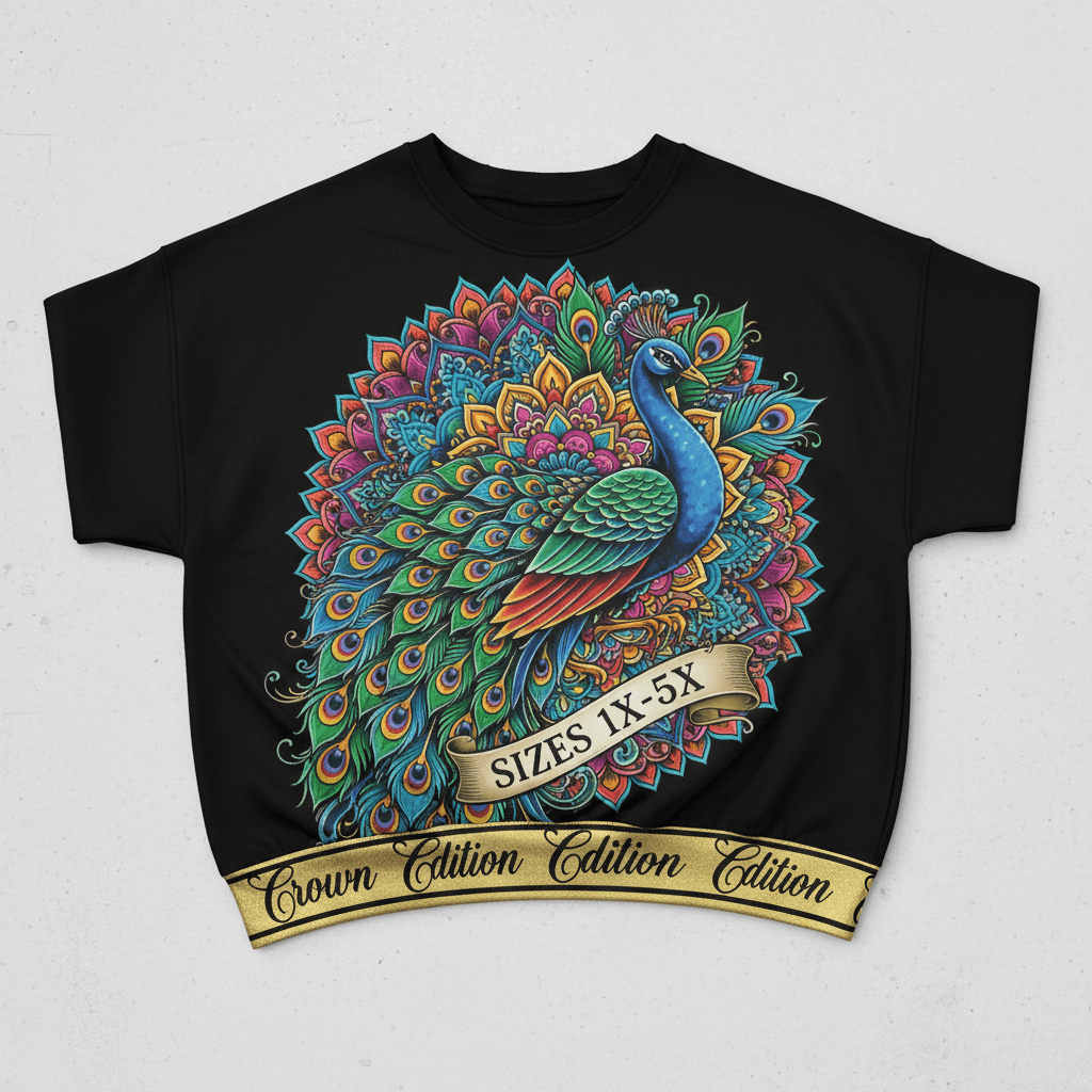 TITAN Plus Women's Peacock Mandala Crewneck — Inclusive Crown Edition