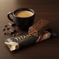 TITAN Vegan Protein Bar Mocha Latte Crown Edition — 20g protein premium product shot