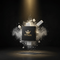TITAN Pro Gym Chalk Magnesium Carbonate 8-Block Set Black & Gold