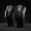 TITAN Knee Sleeves - 1940 Heritage premium black neoprene with gold TITAN logo