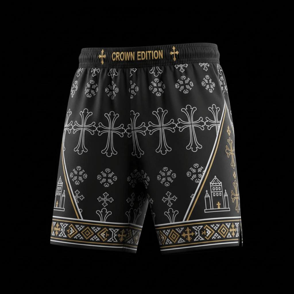 TITAN Ethiopian Habesha Training Shorts — Lalibela Edition