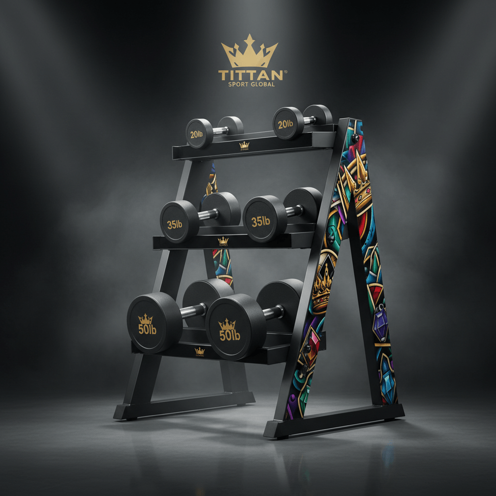 TITAN Crown Edition 3-Tier Dumbbell Rack