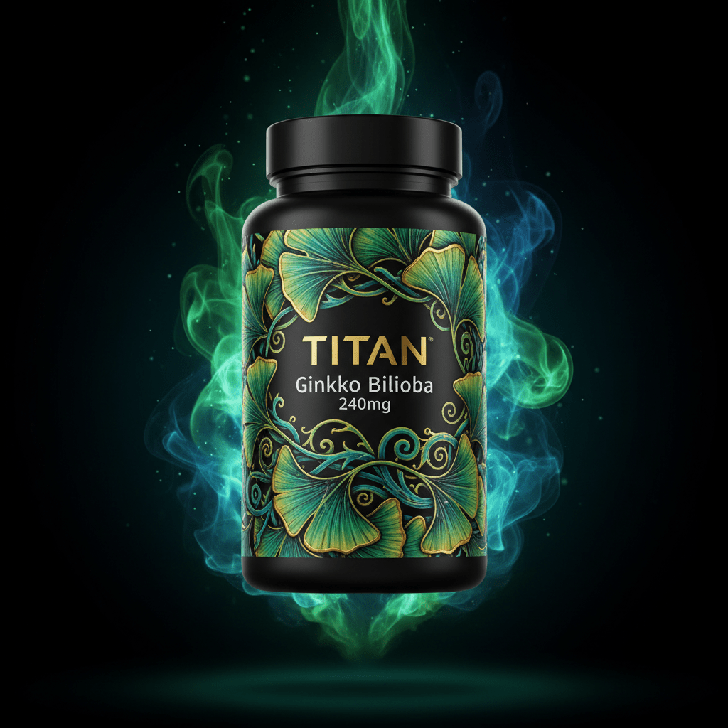 TITAN Ginkgo Biloba 240mg supplement bottle