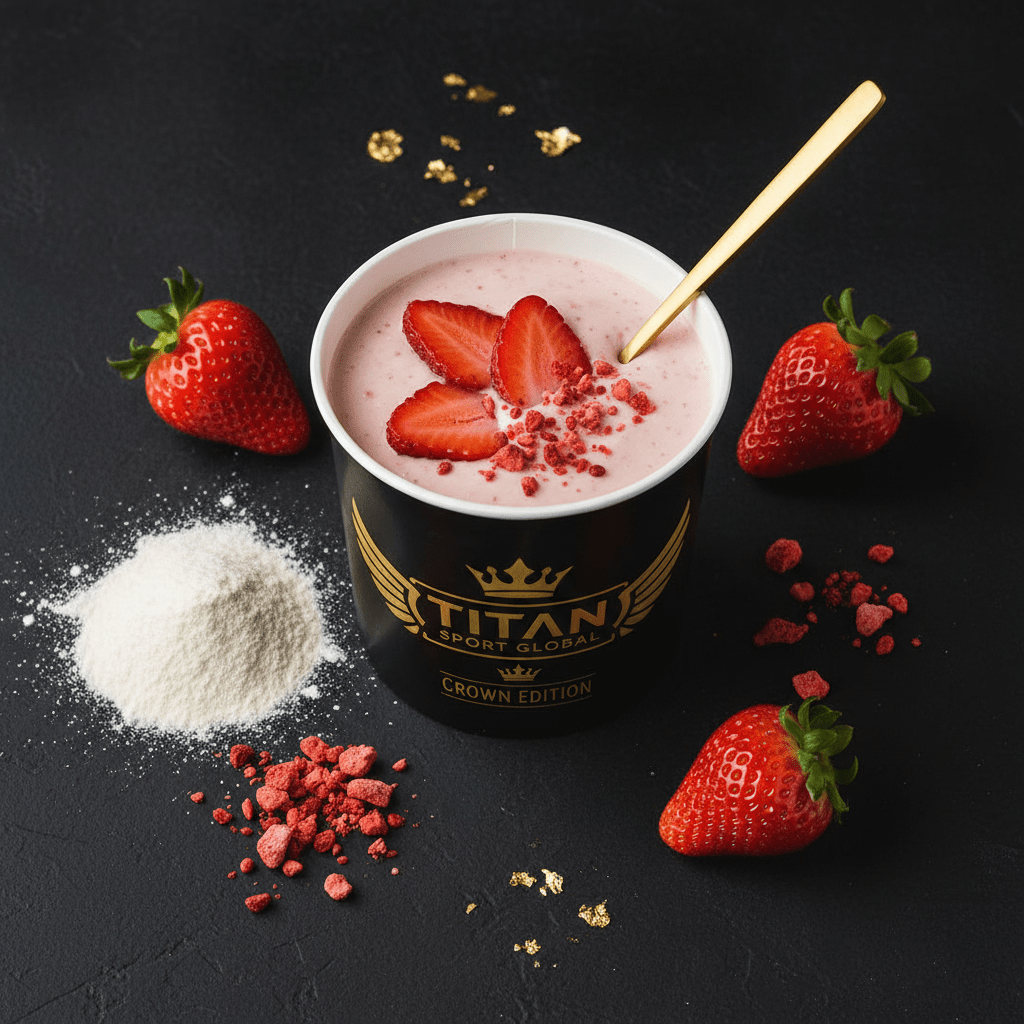 TITAN High-Protein Strawberry Pea Protein Pudding Cup