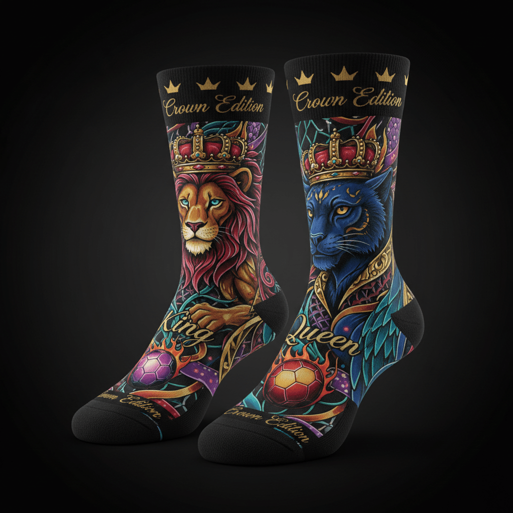 TITAN Crown Edition Tattoo Art Handball Socks