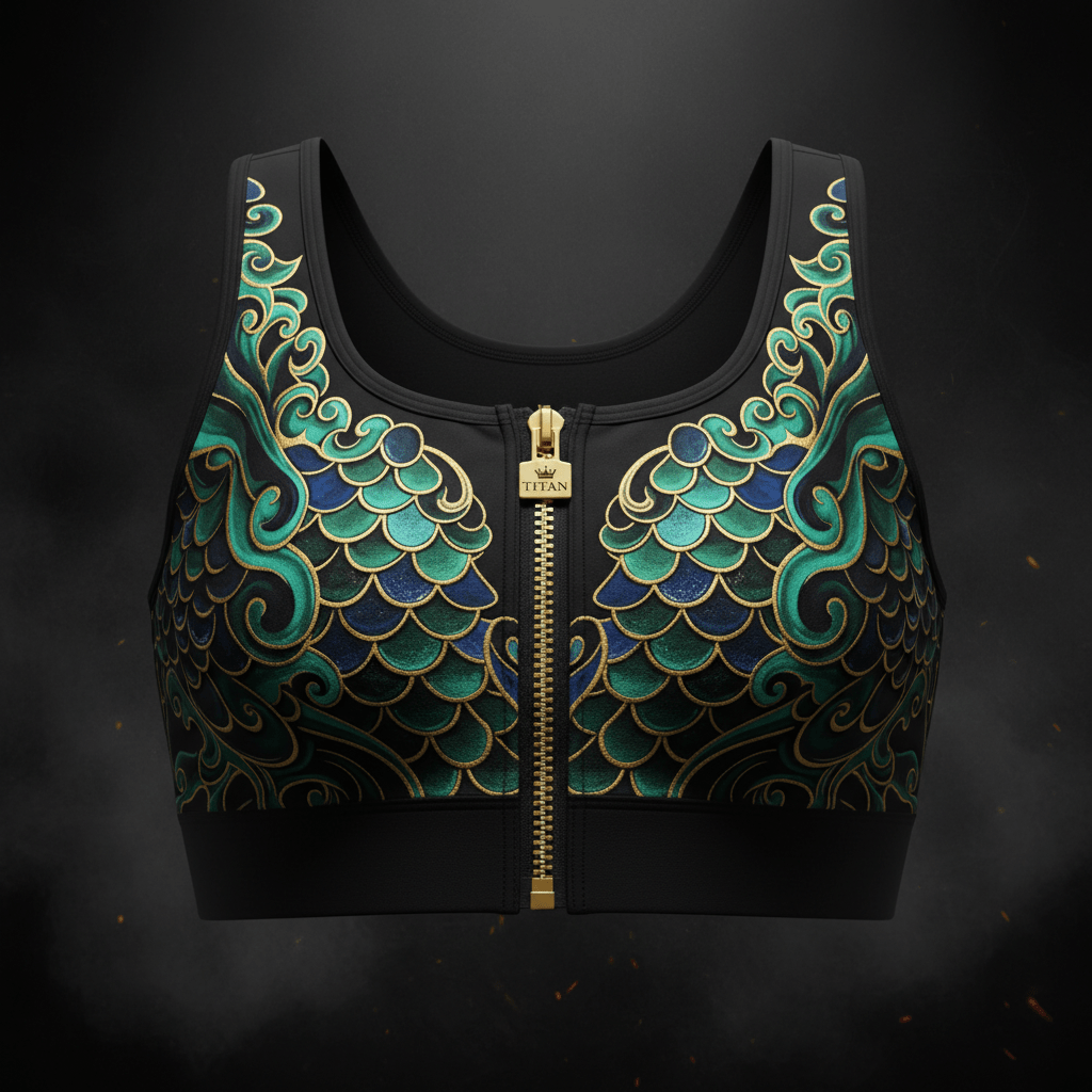 TITAN Crown Edition Women's Sports Bra — Emerald Dragon