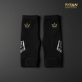 TITAN Crown Edition Cycling Arm Warmers Matte Black Gold