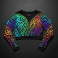 TITAN Women's Neon Maori Tā Moko Long Sleeve Crop — Wairua Edition