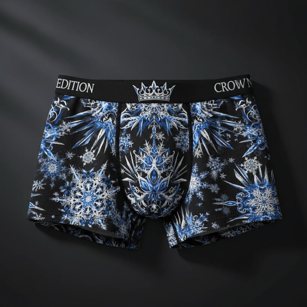 TITAN Women's Cozy Boxer Shorts Ice Queen Crown Edition