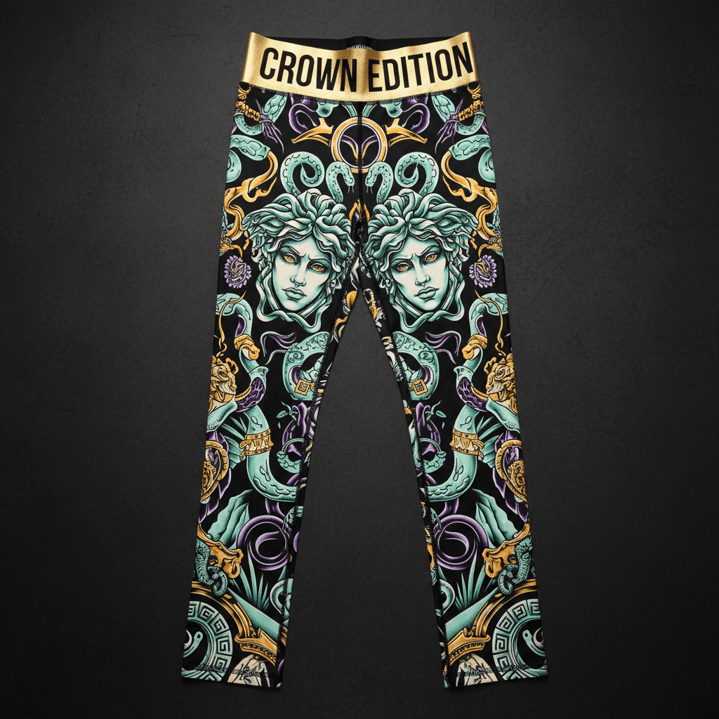 TITAN Crown Edition Tattoo Art Medusa Straight-Leg Pants Women's Athletic Bottoms