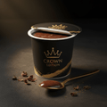 Crown Dark Chocolate Protein Pudding Cup — matte black Crown Edition packaging
