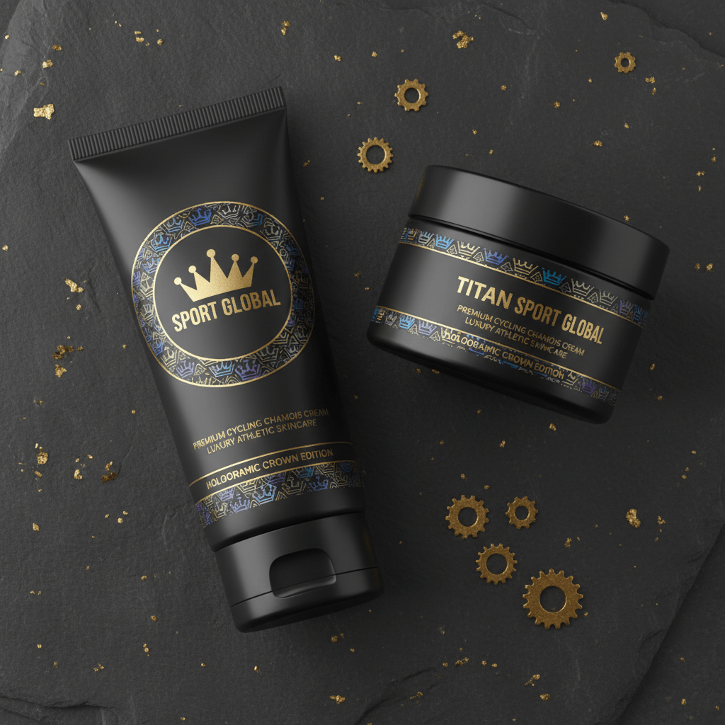 TITAN Crown Edition Cycling Chamois Cream Matte Black Gold