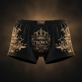 TITAN Women's Cozy Boxer Shorts Crown Edition Champagne Black