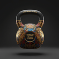 TITAN Crown Edition Lion King Kettlebell — Matte Black & Gold