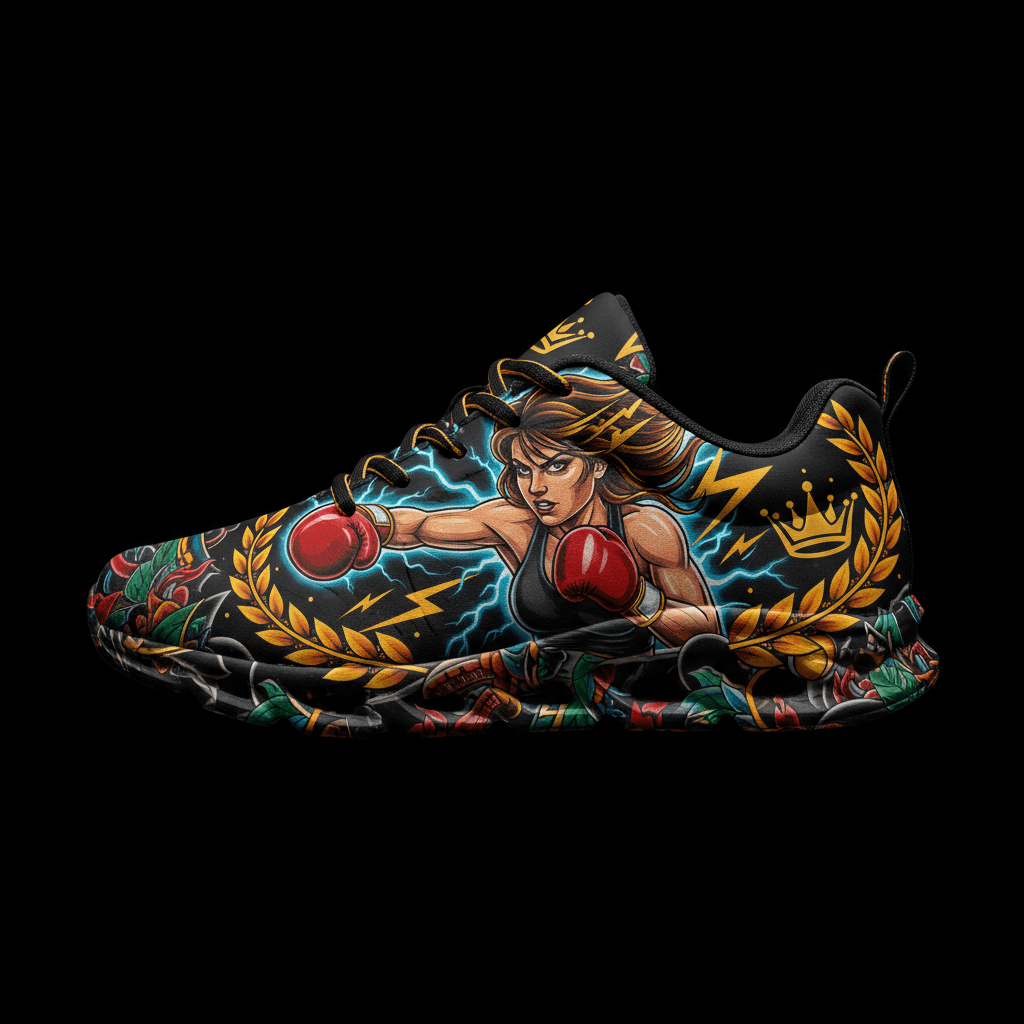 TITAN Crown Edition Color Champion Boxer Women's Training Shoe Color Tattoo Art