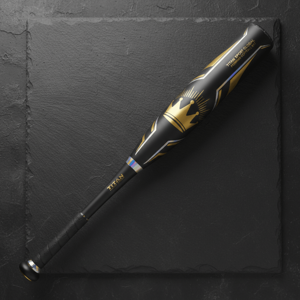 TITAN Crown Edition Softball Bat Matte Black Gold