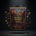 TITAN High-Protein Oatmeal Dark Chocolate — Crown Edition bold tattoo-style artwork