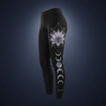 TITAN Elite Joggers Women's All Black — Sacred Lotus Moon Phases Edition