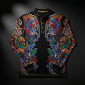 TITAN Men's Henley Shirt - Crown Edition tattoo-style artwork