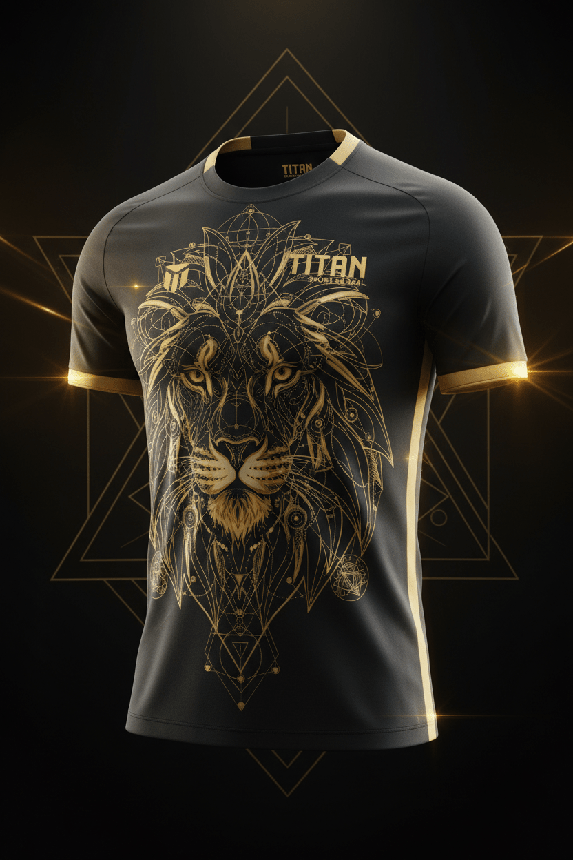TITAN Gold Sacred Geometry Soccer Jersey