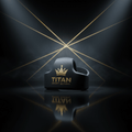 TITAN Swim Nose Clip Blackout Gold — matte black with gold crown logo