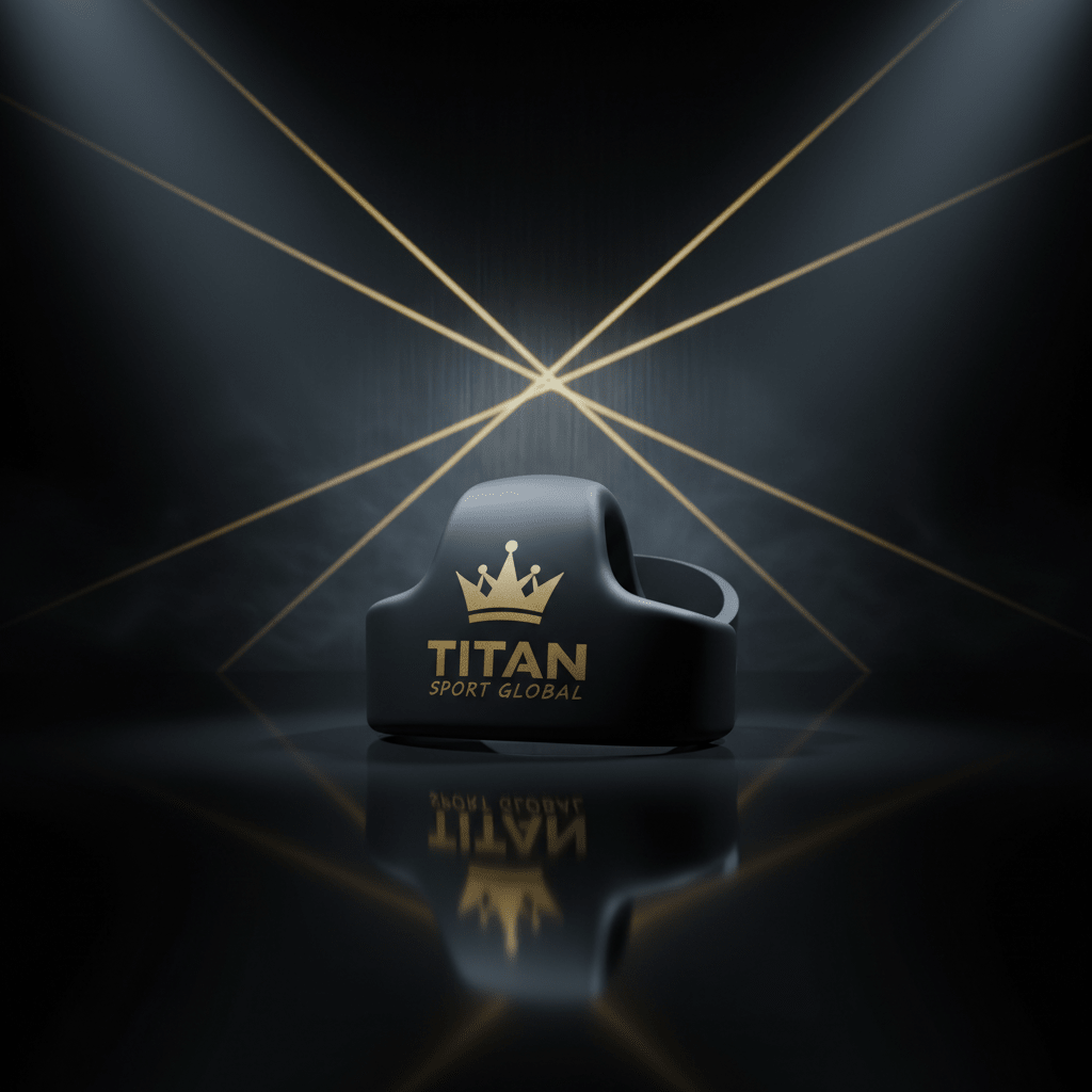 TITAN Swim Nose Clip Blackout Gold — matte black with gold crown logo