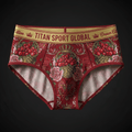 TITAN Crown Edition Women's Cherry Blossom Sport Briefs — Cherry Red & Gold