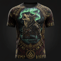 TITAN Viking Berserker Wolf Men's Performance Tee — Crown Edition flat lay