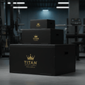 TITAN Crown Edition Plyometric Jump Box Set matte black gold