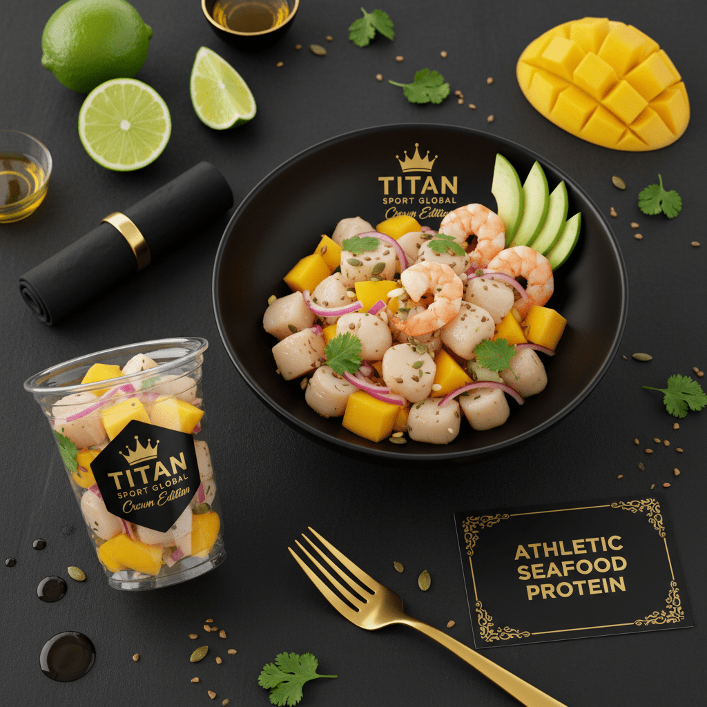 TITAN High-Protein Scallop & Mango Ceviche Snack Cup