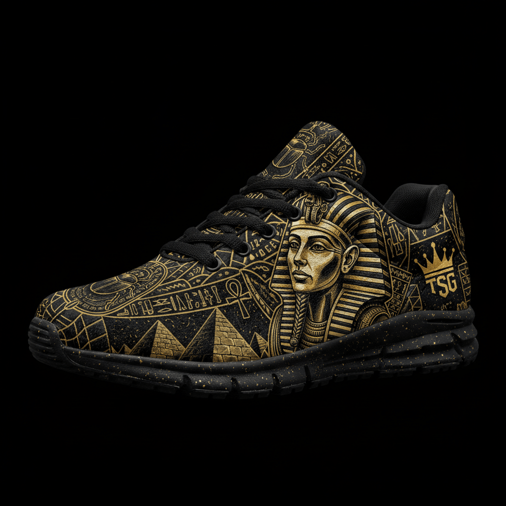 TITAN Crown Edition Egyptian Pharaoh Men's Training Shoe Tattoo Art