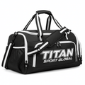 TITAN Black & White Gym Bag - Elite Athlete
