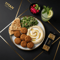 TITAN Crown Lebanese Falafel and Hummus vegan high-protein weekly monthly meal plan bundle