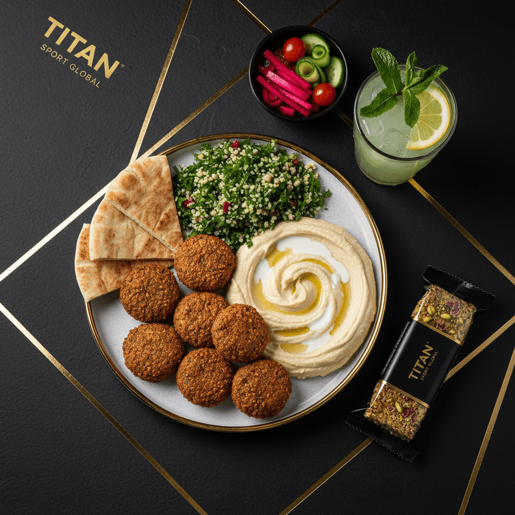 TITAN Crown Lebanese Falafel and Hummus vegan high-protein weekly monthly meal plan bundle