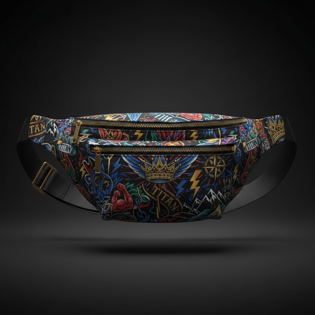 TITAN Fanny Pack — Crown Edition bold all-over sublimation print