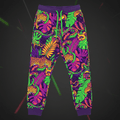 TITAN Men's Athletic Joggers — Neon Jungle colorful tropical design
