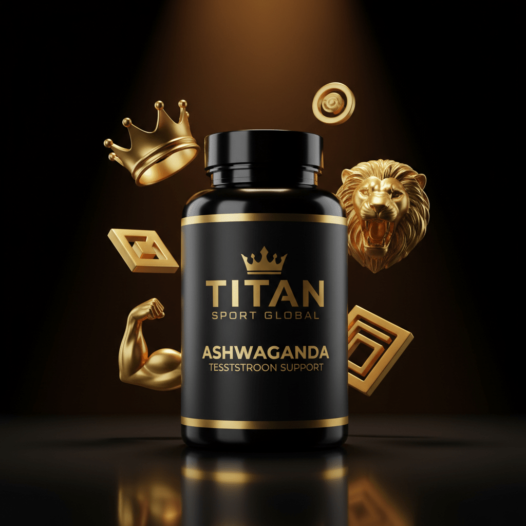 TITAN SPORT GLOBAL ashwagandha testosterone support supplement bottle