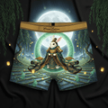 TITAN Han Dynasty Moon Rabbit Women's Cozy Boxer Shorts Crown Edition — rabbit in Han Dynasty empress armor anime art on matte black