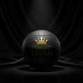 TITAN Netball Blackout Crown — matte black with gold crown logo